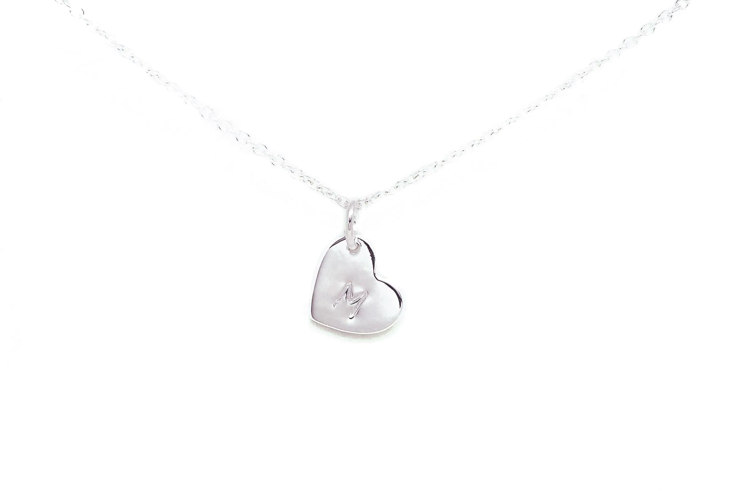 Personalised Small Heart Charm in Silver