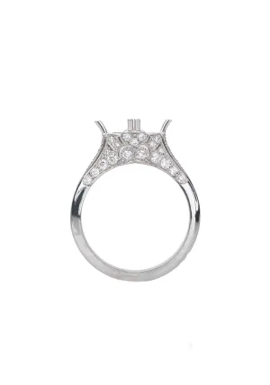 Sébastien Barier Platinum Semi-Mount Diamond Ring