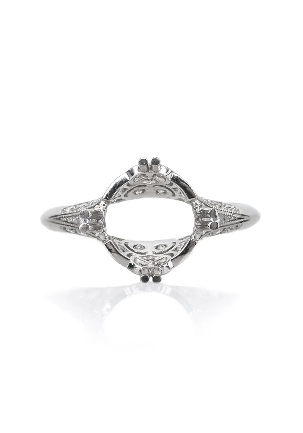 Sébastien Barier Platinum Semi-Mount Diamond Ring