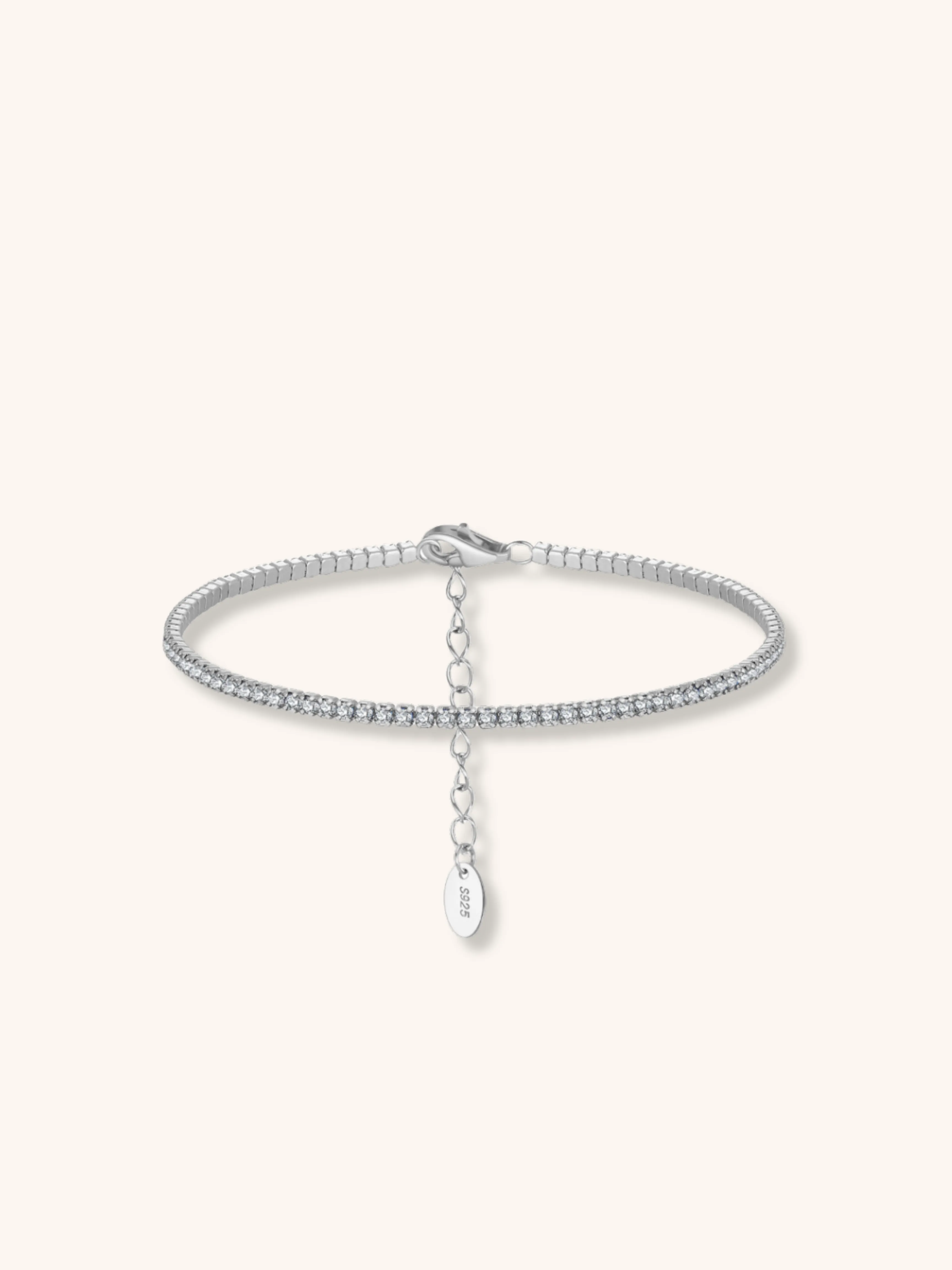 SERENA Full Tennis Sterling Silver Bracelet