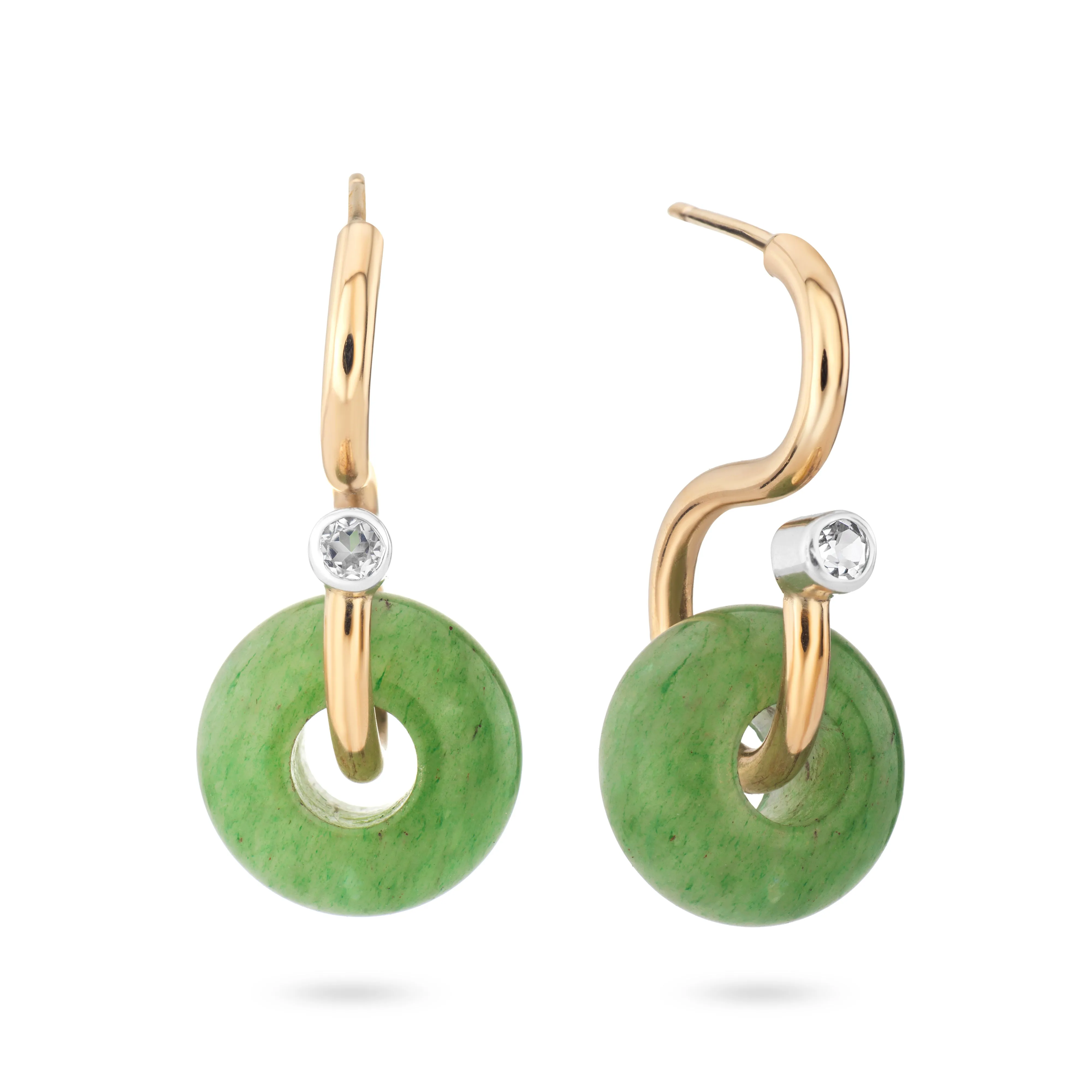 Signature Poise Aventurine 9kt Gold Earrings