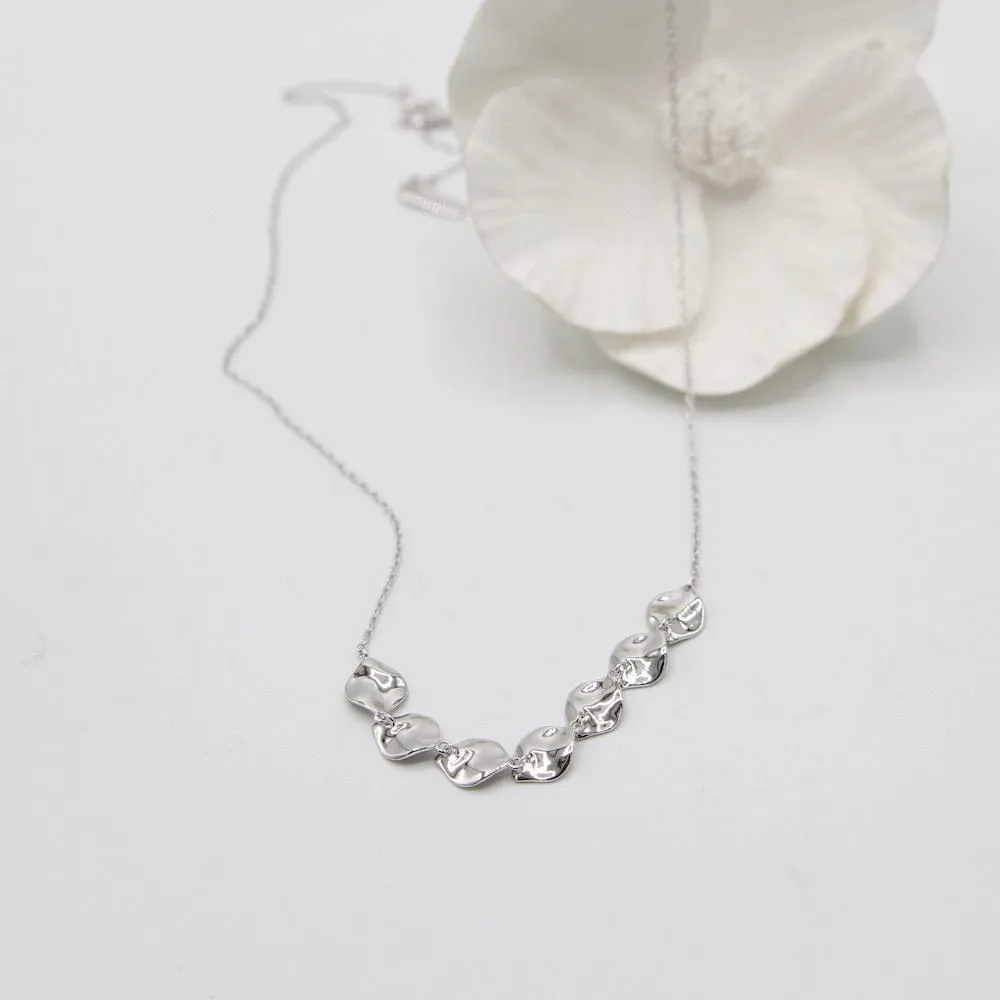 Silver Crush Multiple Discs Necklace