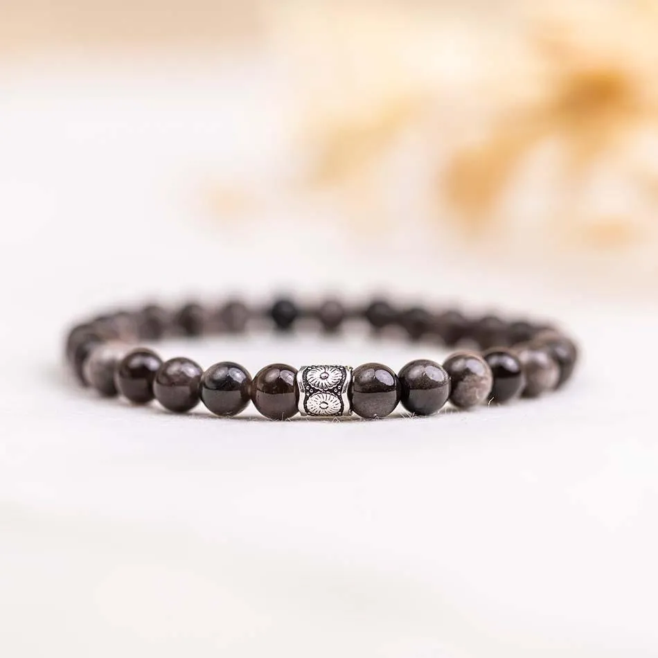 Silver Sheen Obsidian Bracelet - Ayana Collection