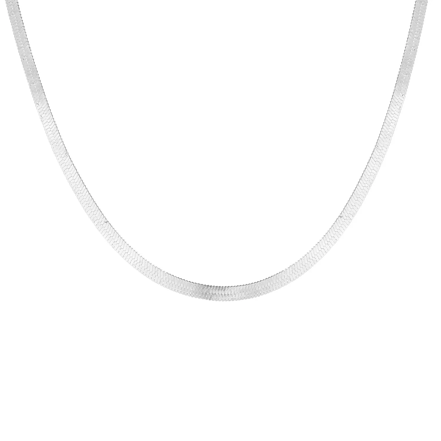 Simple And Low-key Short Clavicle Blade Chain Flat Snake Bone Chain Necklace