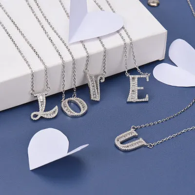 SISSLIA Cool Girl Trend Personality Collarbone Chain Student Version Simple English Letter Necklace for Women