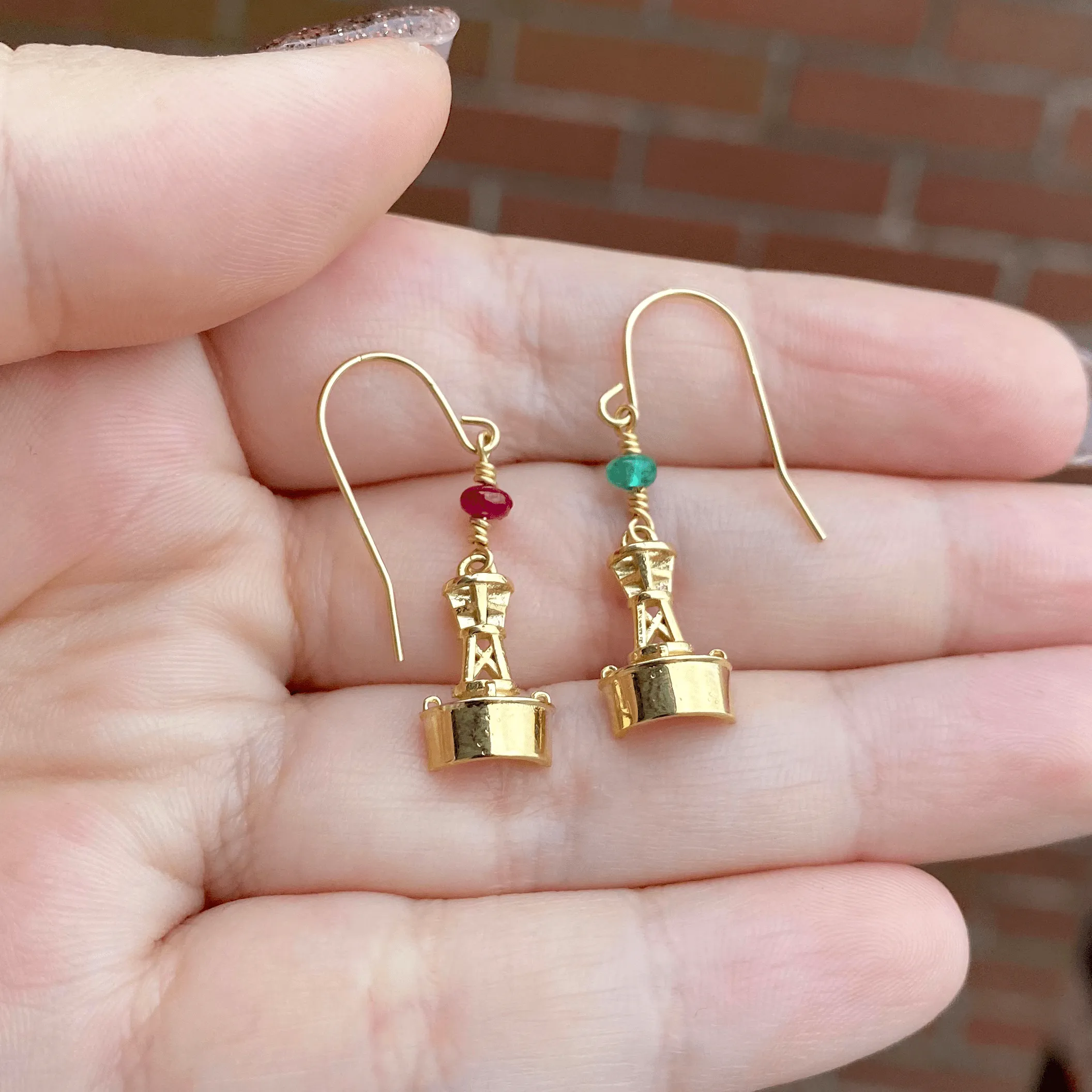 Small Channel Marker Port & Starboard Earrings