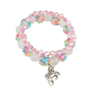 Sparkle Unicorn Bracelets for Kids, 2 Count