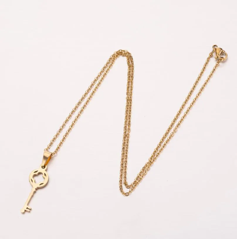 Stainless Steel Temperament Simple Key Clavicle Chain