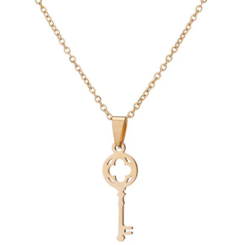 Stainless Steel Temperament Simple Key Clavicle Chain