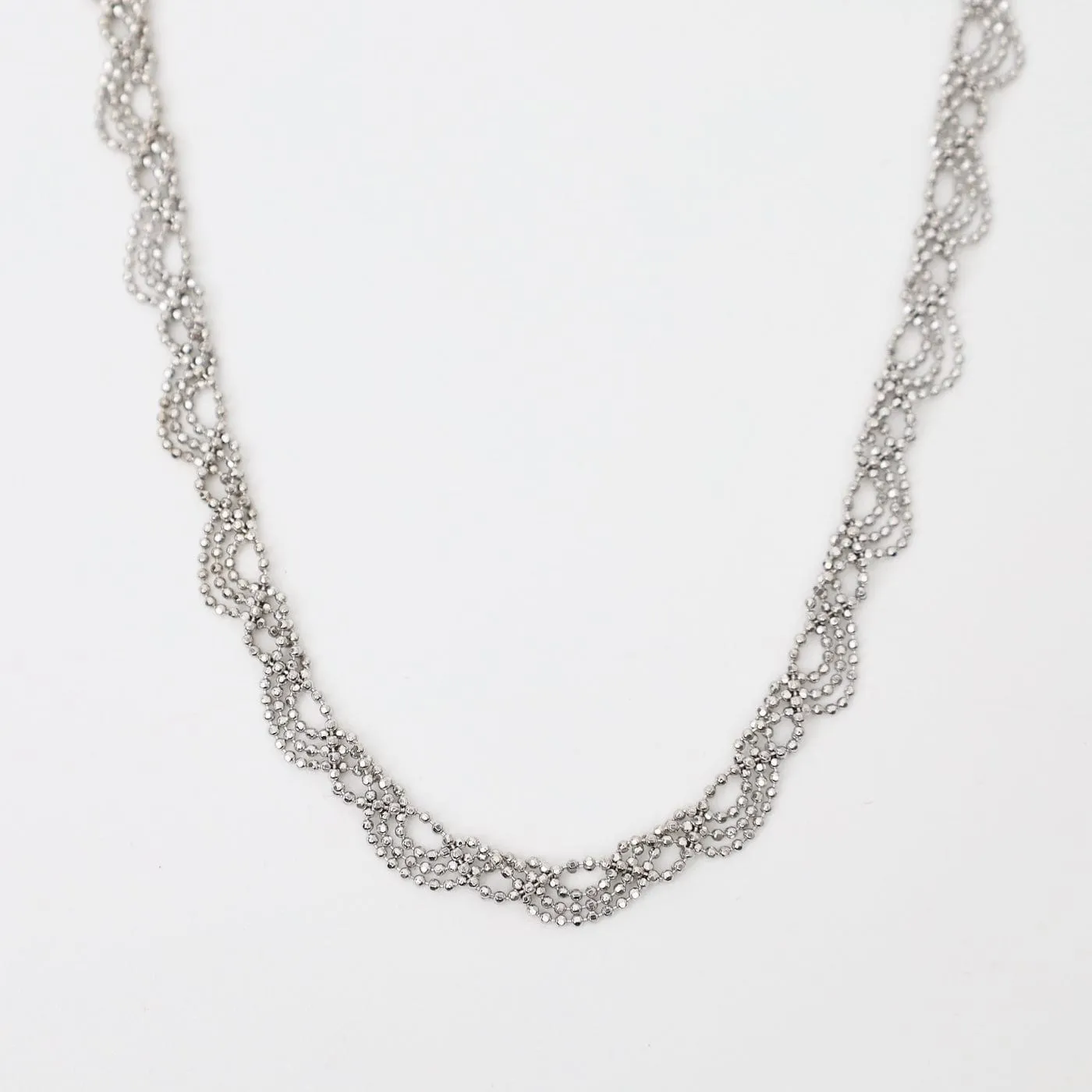 Sterling Full Slender Lace Necklace