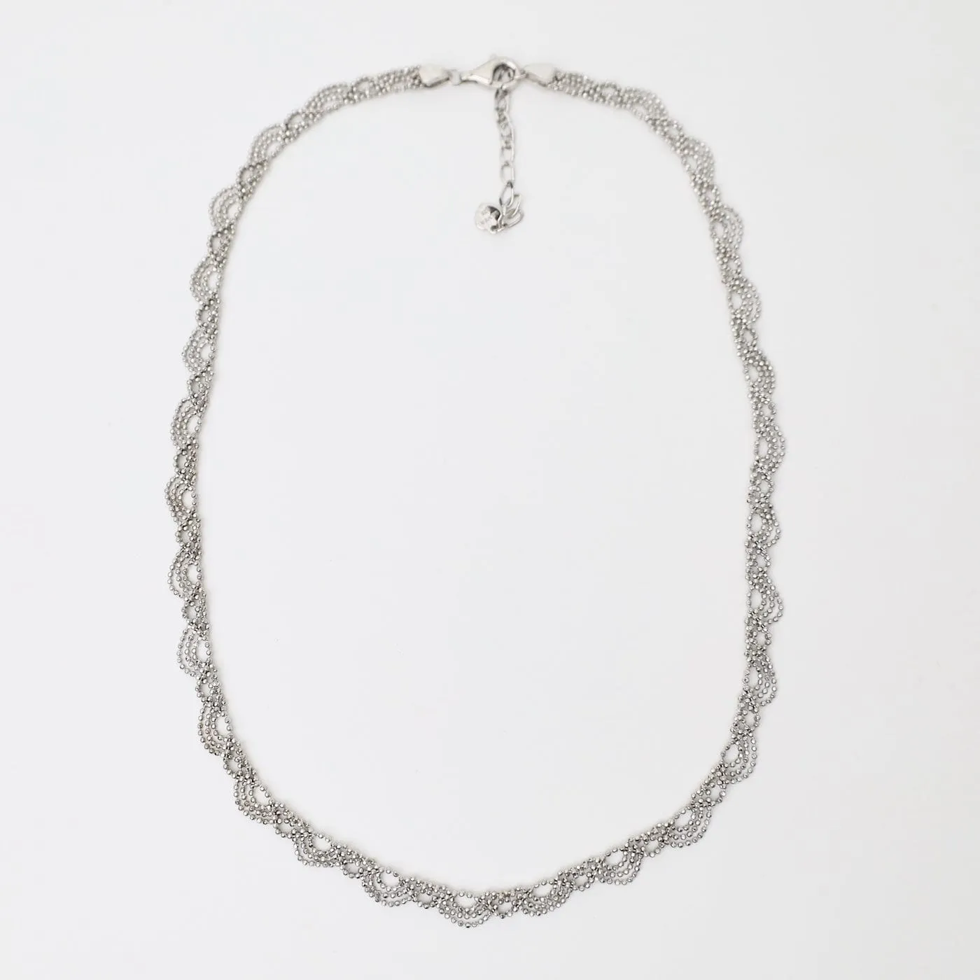 Sterling Full Slender Lace Necklace