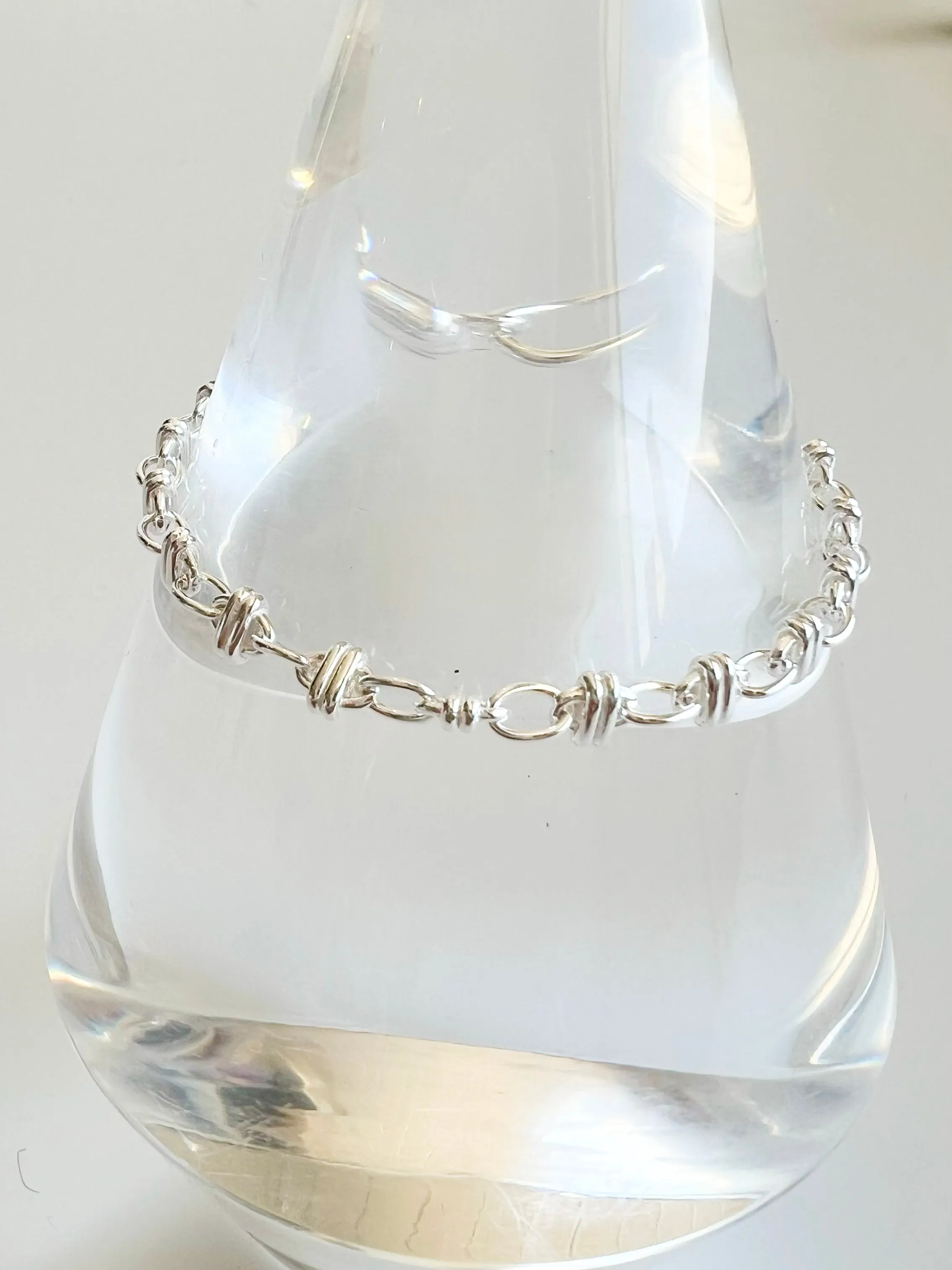 Sterling Silver Twist  Bracelet-Silver