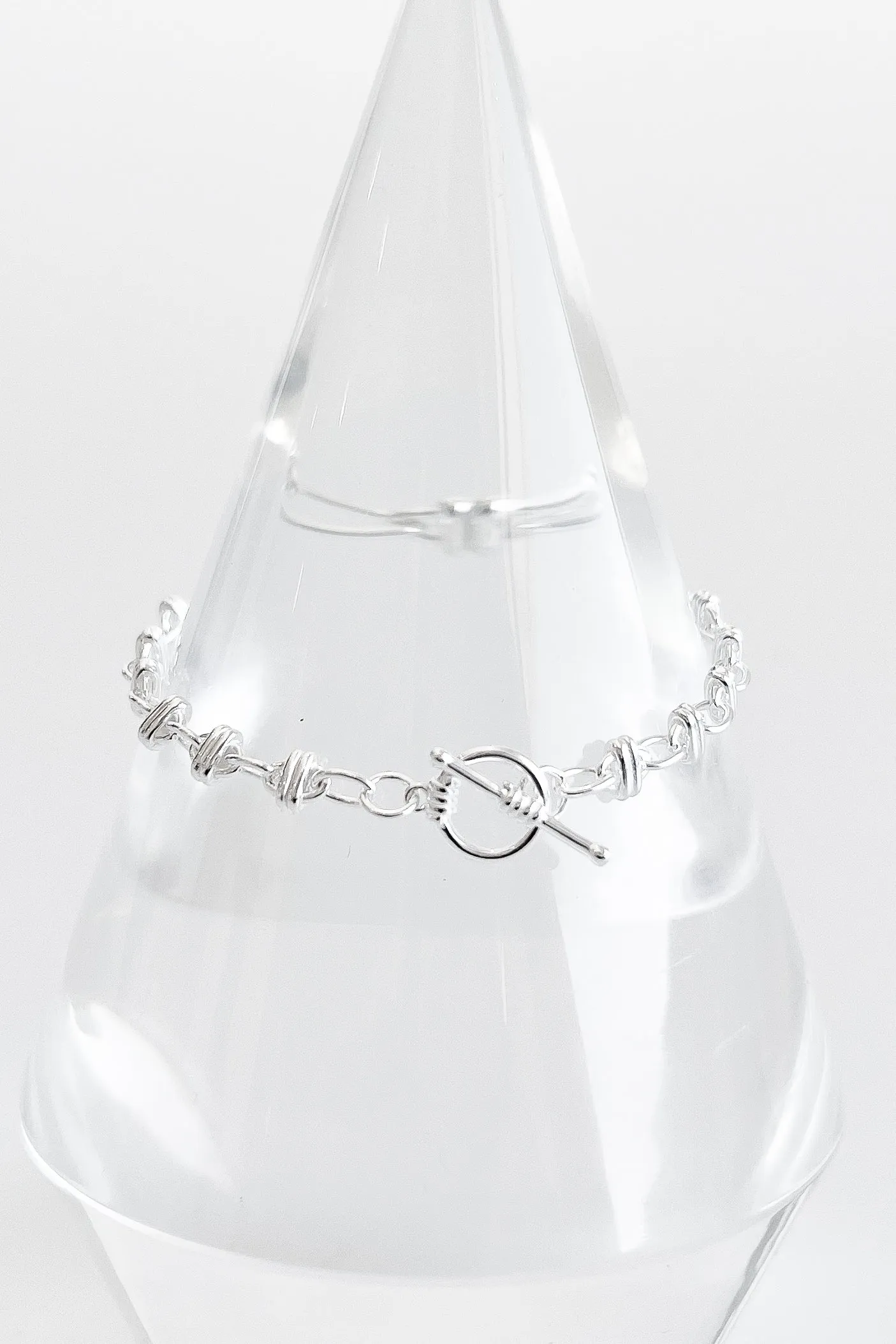 Sterling Silver Twist  Bracelet-Silver