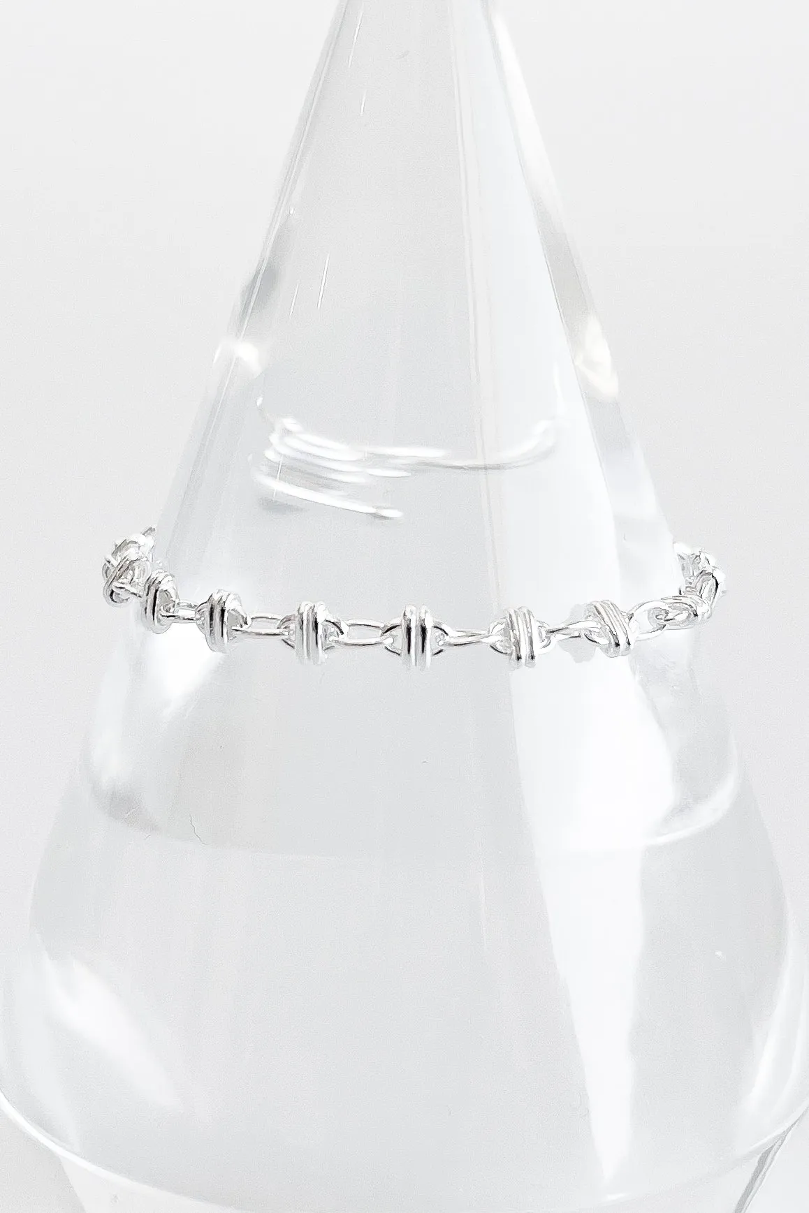 Sterling Silver Twist  Bracelet-Silver