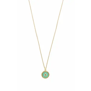 TAI Simple Chain Necklace w Evil Eye Turquoise Pendant