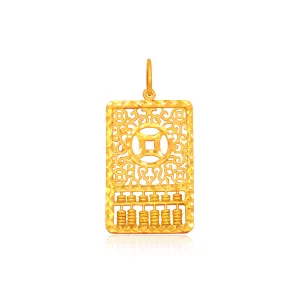 TAKA Jewellery 916 Gold Pendant Abacus