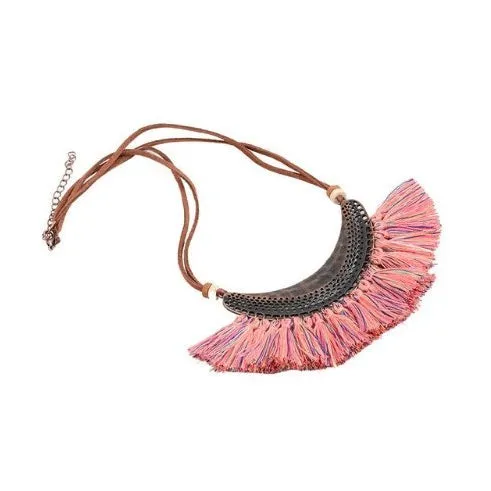 Tassel Bib-Style Statement Necklace (2 Color Options)