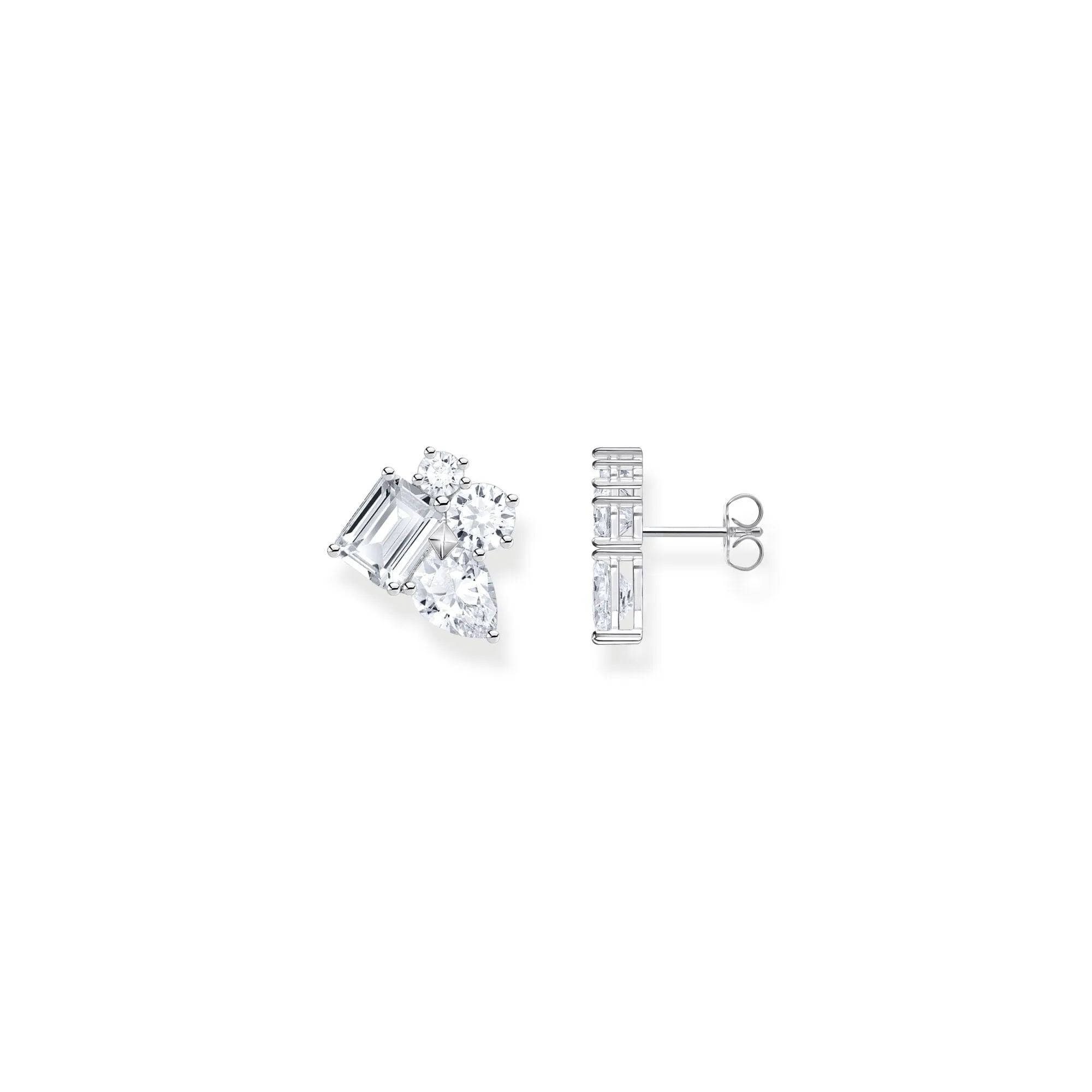 THOMAS SABO Heritage Glam Ear Studs with White Zirconia Stones