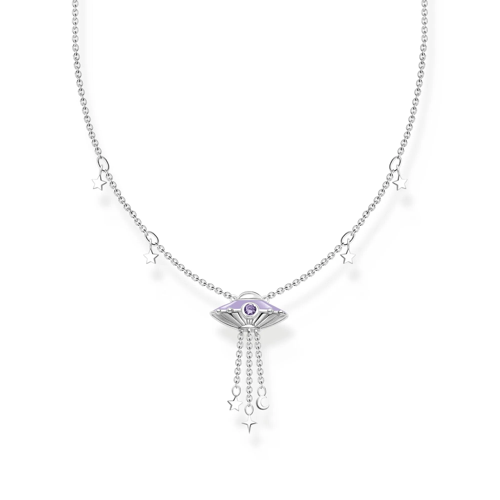 THOMAS SABO Necklace with Star Pendants and UFO