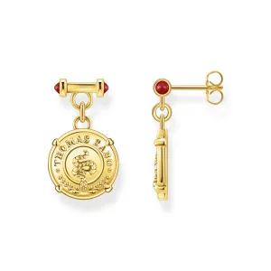 THOMAS SABO Snake Coin Gold Earrings