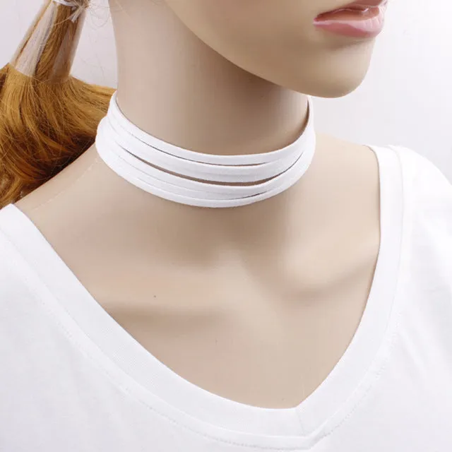 Tomtosh Summer Newest fashion jewelry accessories white Multilayer Lace Tattoo choker necklace for couple lovers