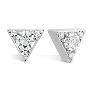 Triplicity Triangle Diamond Stud Earrings - HFETRIT00308