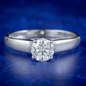 Vintage Diamond Solitaire Engagement Ring 0.75ct Diamond