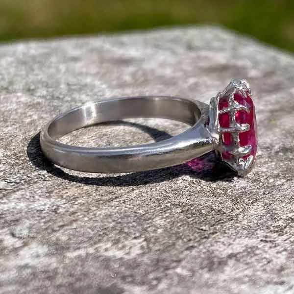 Vintage Ruby Solitaire Ring, 2.01ct.