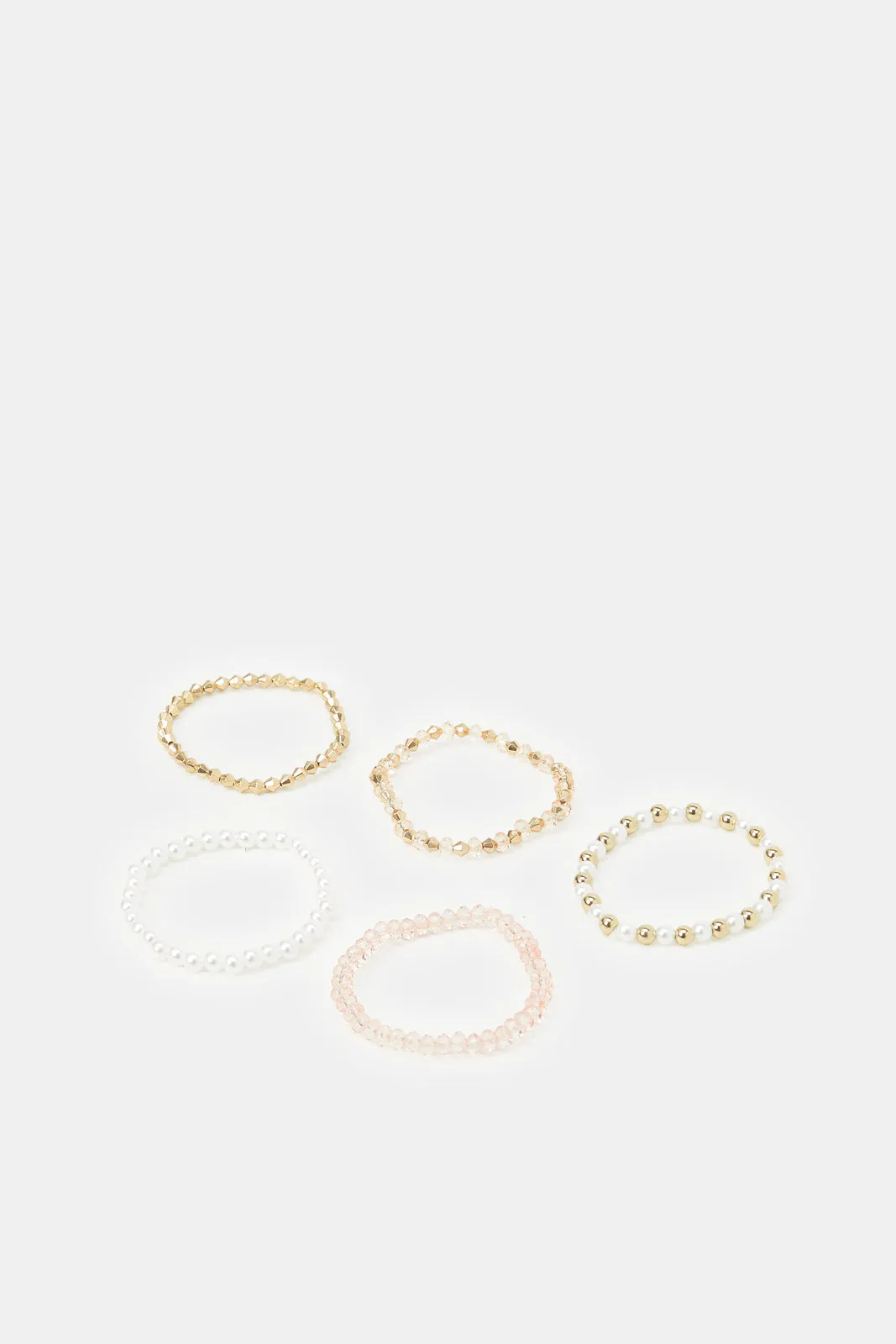 Women Assorted beaded Bracelet Set (5 Piece)