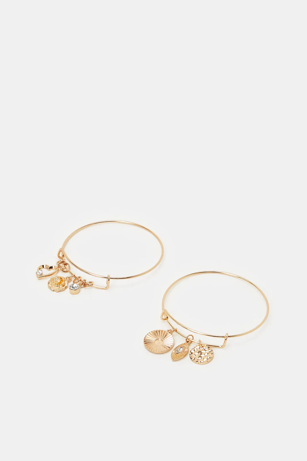 Women Gold Embellished Bracelet Set (Pack of 2)