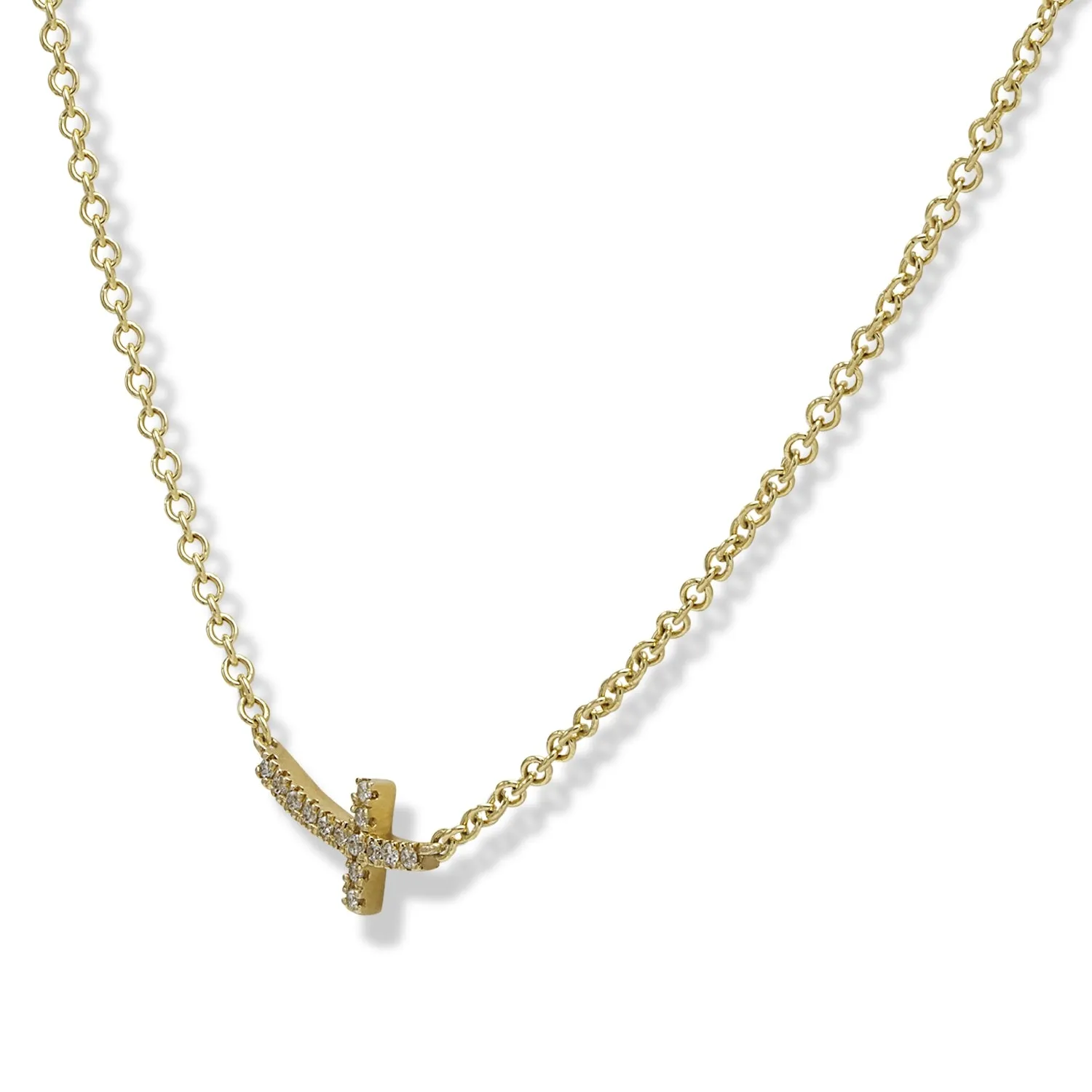 Yellow Gold Cross Necklace