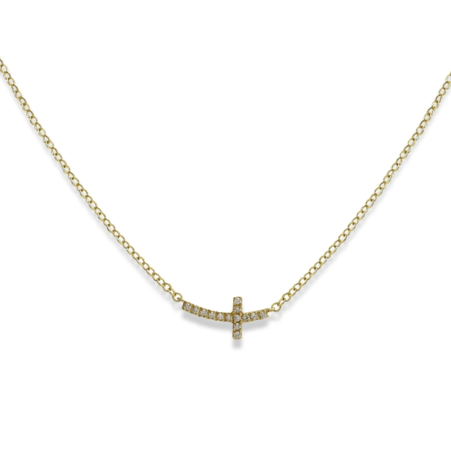 Yellow Gold Cross Necklace