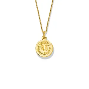 Zodiac Scorpio Necklace Pendant Yellow Gold